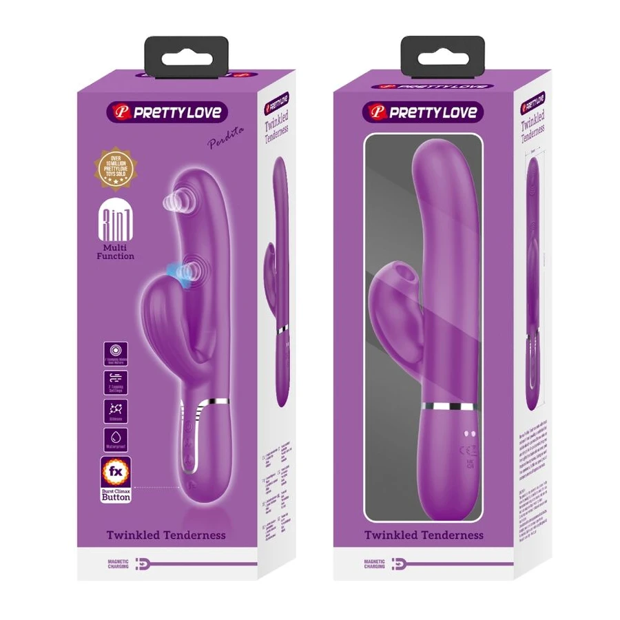 PRETTY LOVE - PERLITA 3 IN 1 VIBRATORE MULTIFUNZIONE CONIGLIO VIOLA